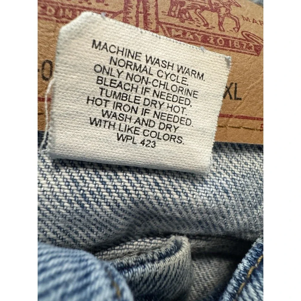 Levis Vintage Type 3‎ Trucker Jacket Faded Blue Relaxed Fit XL 70507-0389